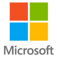 logo microsoft em pé